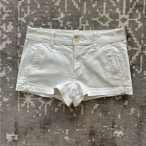 6 American Eagle Outfitters White “Shortie" Shorts Low/Mid Rise Classic Denim